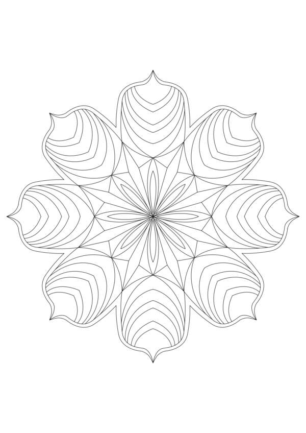 Geometrical Mandala coloring book for stress relief | positive education | resilience training