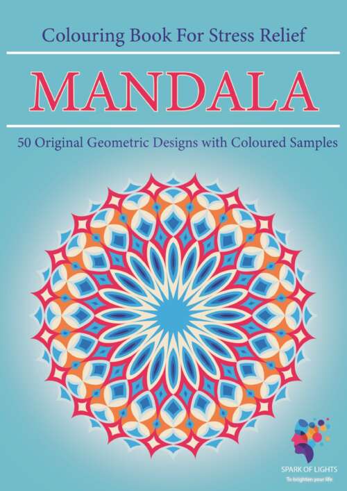 Geometrical Mandala coloring book for stress relief | positive education | resilience training
